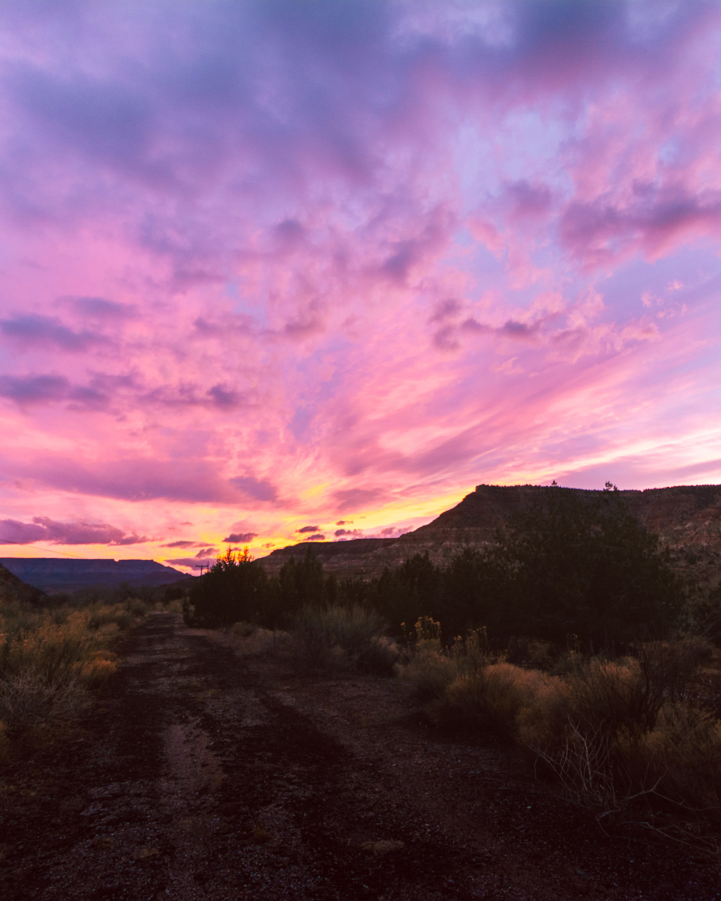 sunset at zion